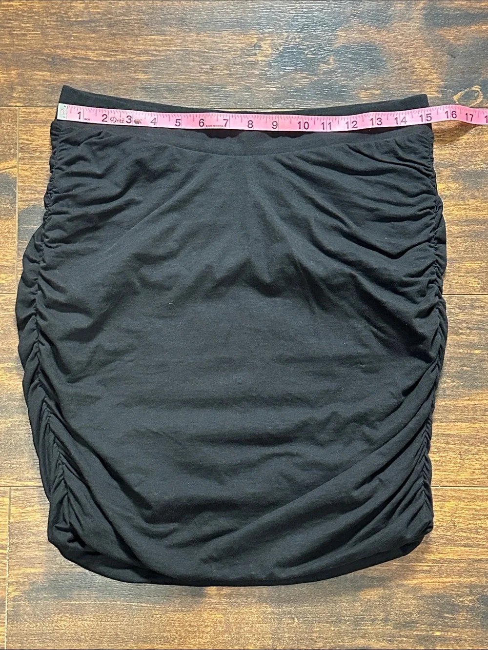 Toad & Co Shirred Thing Black Ruched Mini Skirt M 🌿🖤